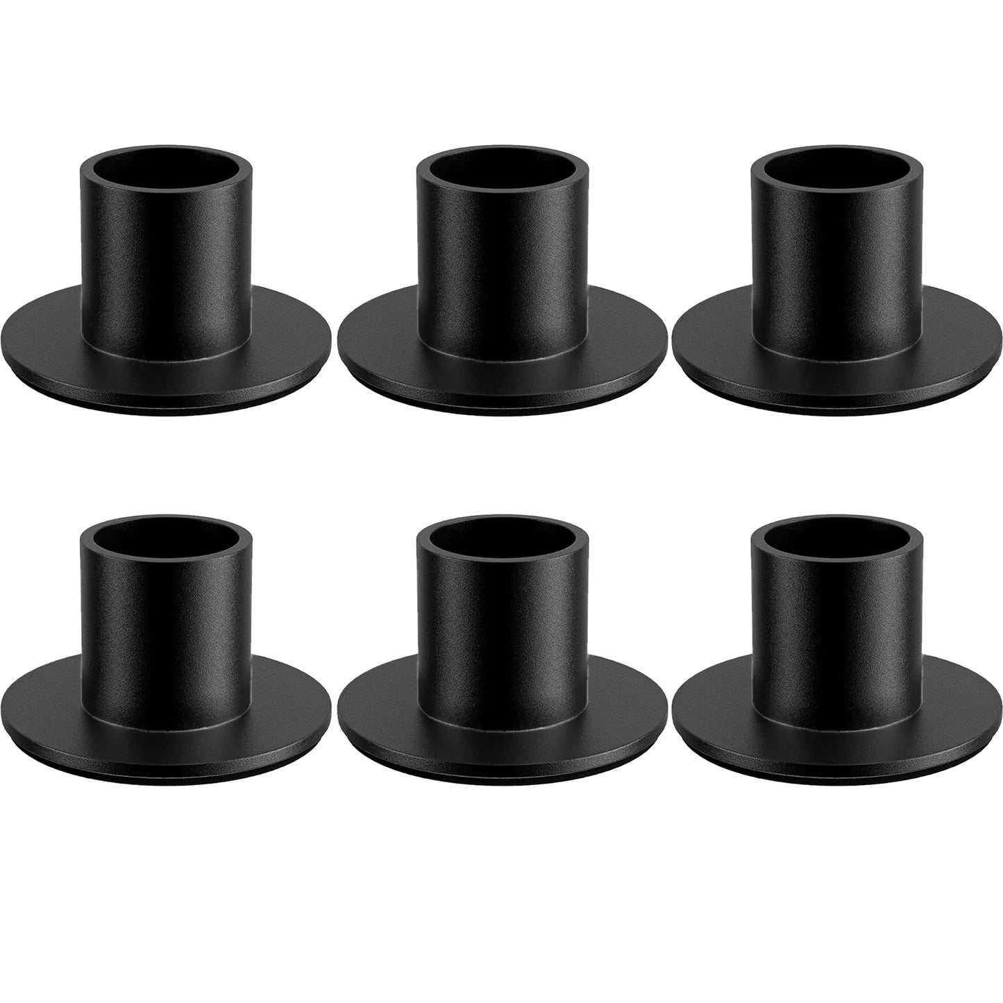 HDAIWN 6 Pcs Black Candle Holder,Metal Taper Candle Holders, Classic Candlestick Holders for Table Centerpiece, Festive Christmas Mantel Display or Home Decor