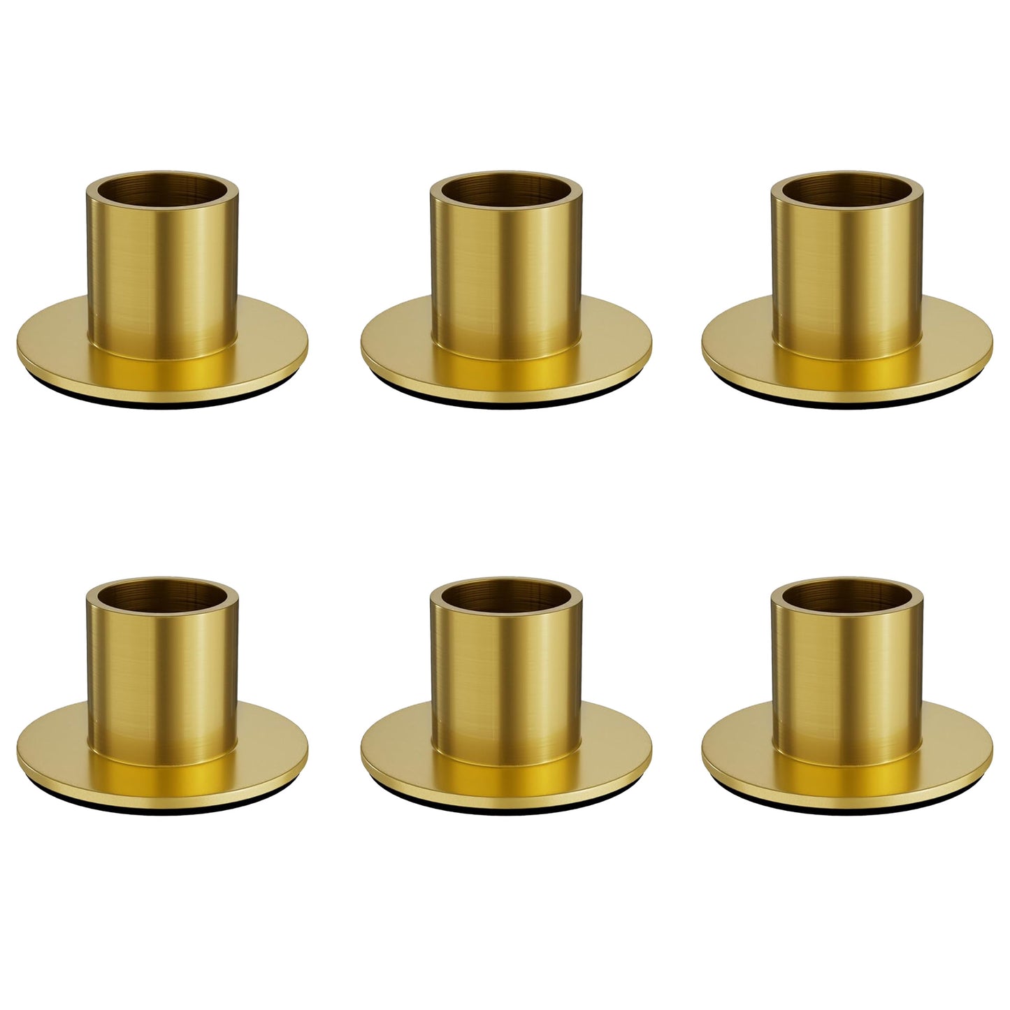 HDAIWN 6 Pcs Gold Candle Holder,Metal Taper Candle Holders, Classic Candlestick Holders for Table Centerpiece, Festive Christmas Mantel Display or Home Decor