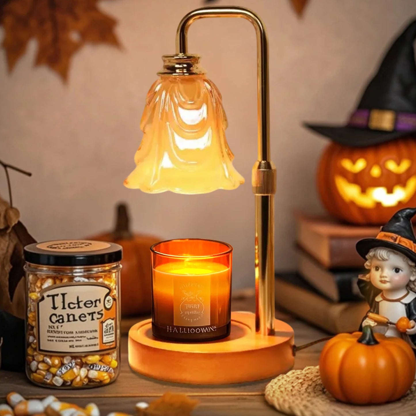 HIDAWN Candle Warmer Lamp with Timer Dimmable,Adjustable Height,Wax Melt Warmer for Jar Candles with 2 Bulbs,Birthday Gifts for Women Mom, House Warming Gifts New Home Decor(Candles Not Included)