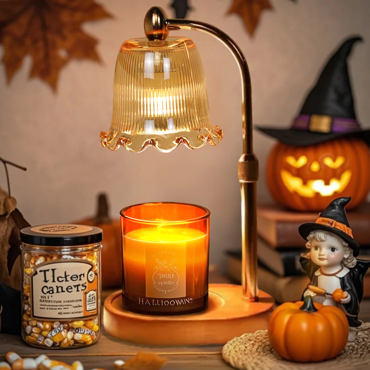HIDAWN Candle Warmer Lamp with Timer Dimmable,Adjustable Height,Wax Melt Warmer for Jar Candles with 2 Bulbs,Birthday Gifts for Women Mom, House Warming Gifts New Home Decor(Candles Not Included)