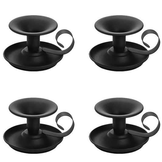 HIDAWN Candle Holders,Retro Iron Taper Candlestick Holder Centerpieces for Wedding, Party, Xmas, Home Table Decor -Black