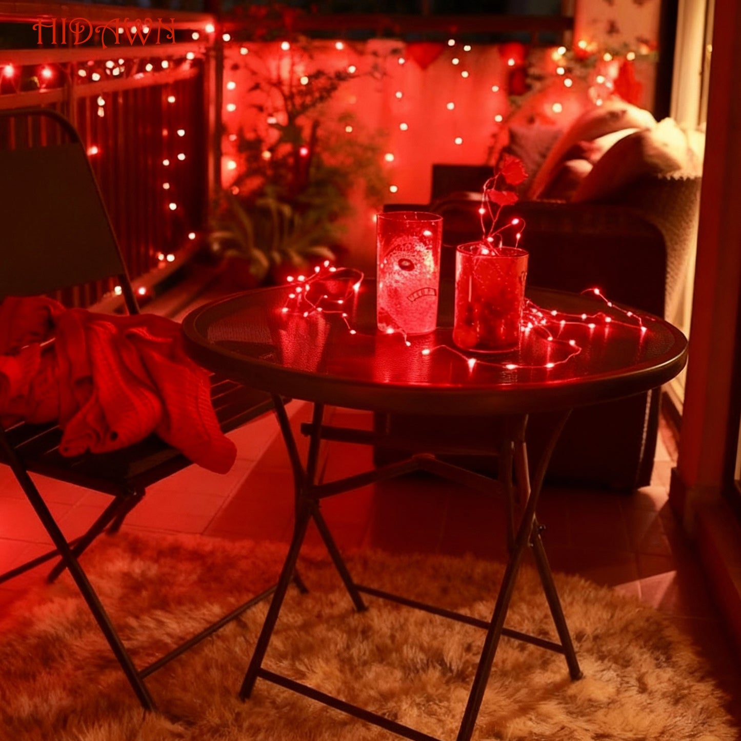 HIDAWN Red Fairy Lights Battery Operated, 33Feet 100 LEDs Mini Battery Powered String Lights, Waterproof Lights Mason Jar Lights for Home Wedding Christmas Decoration ﻿