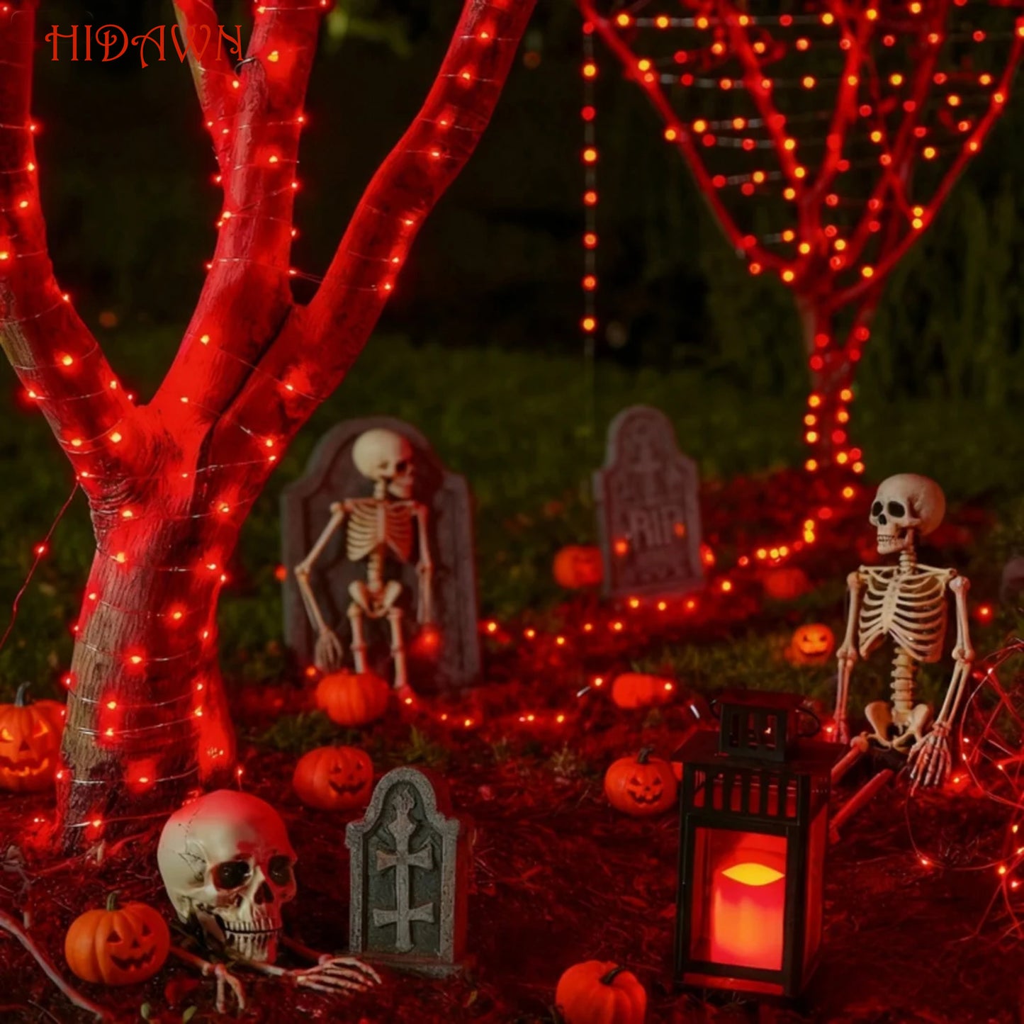 HIDAWN Red Fairy Lights Battery Operated, 33Feet 100 LEDs Mini Battery Powered String Lights, Waterproof Lights Mason Jar Lights for Home Wedding Christmas Decoration ﻿