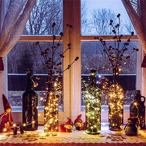 HIDAWN Photo Clip String Lights with Romote Control,100LED 33FT 50 Clear Clips Fairy String Lights USB&Battery Operated for Hanging Pictures